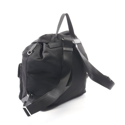 VELA バックパック リュックサック ナイロン サフィアーノレザー ブラック プラダ バッグ PRADA