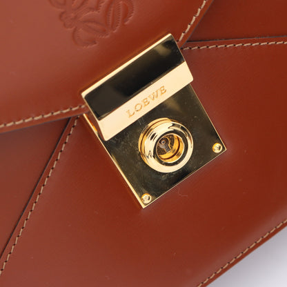 アナグラム クラッチバッグ セカンドバッグ レザー ブラウン ロエベ バッグ LOEWE