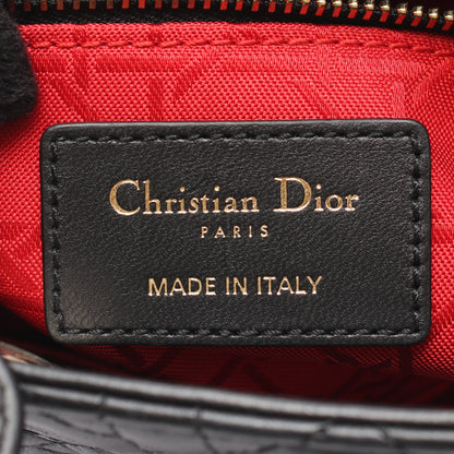 LADY DIOR MY ABCDIOR レディディオール スモール カナージュ 2WAY ハンドバッグ レザー ブラック クリスチャンディオール バッグ Christian Dior