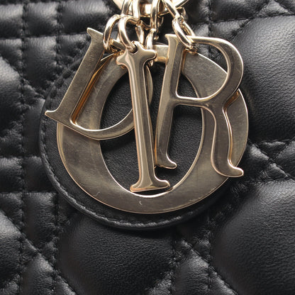 LADY DIOR MY ABCDIOR レディディオール スモール カナージュ 2WAY ハンドバッグ レザー ブラック クリスチャンディオール バッグ Christian Dior