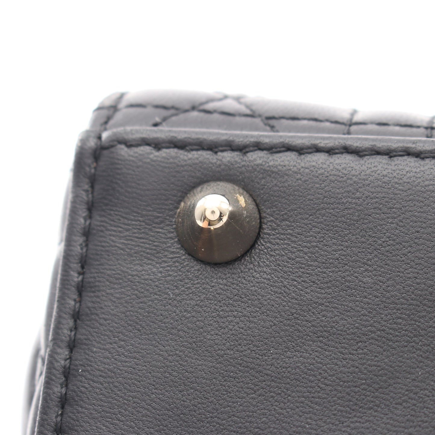 LADY DIOR MY ABCDIOR レディディオール スモール カナージュ 2WAY ハンドバッグ レザー ブラック クリスチャンディオール バッグ Christian Dior