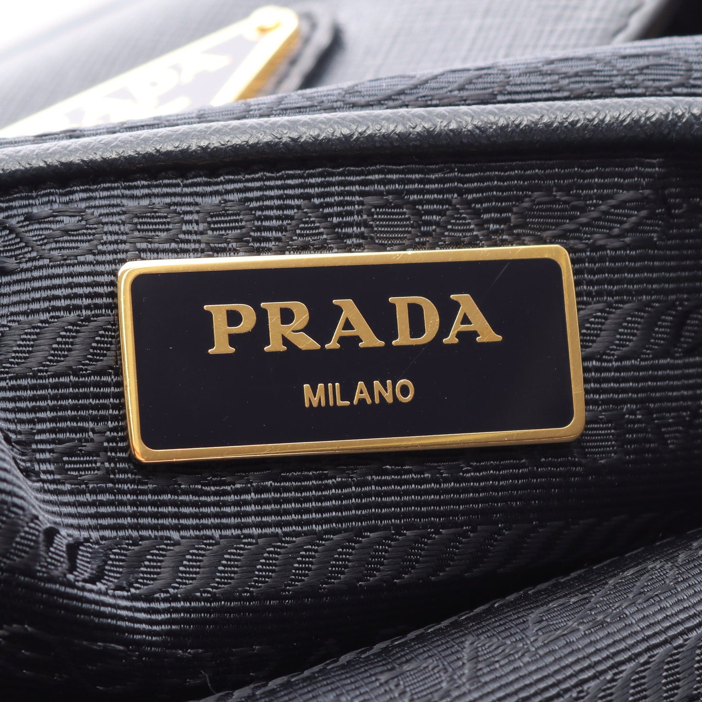 TESSUTO + SAFFI 2WAY ハンドバッグ ナイロン サフィアーノレザー ネイビー プラダ バッグ PRADA
