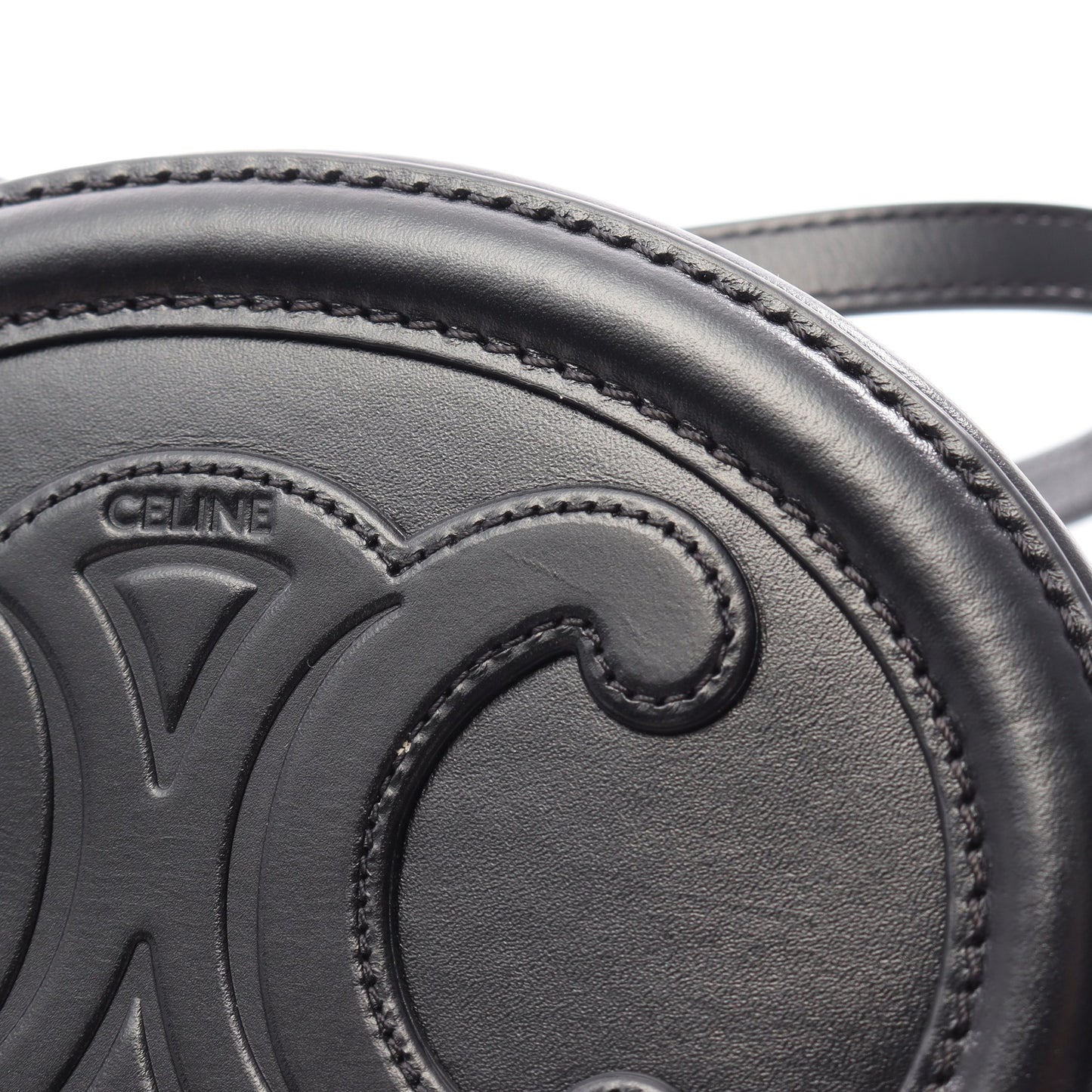 トリオンフ オバールパース キュイル ショルダーバッグ レザー ブラック セリーヌ バッグ CELINE
