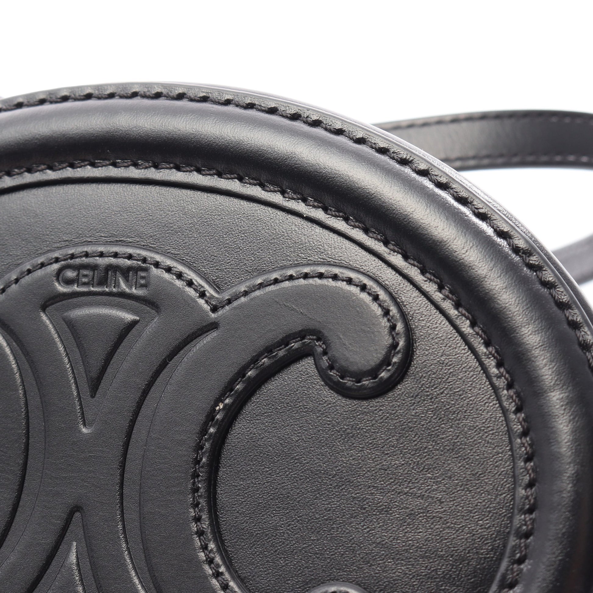 トリオンフ オバールパース キュイル ショルダーバッグ レザー ブラック セリーヌ バッグ CELINE