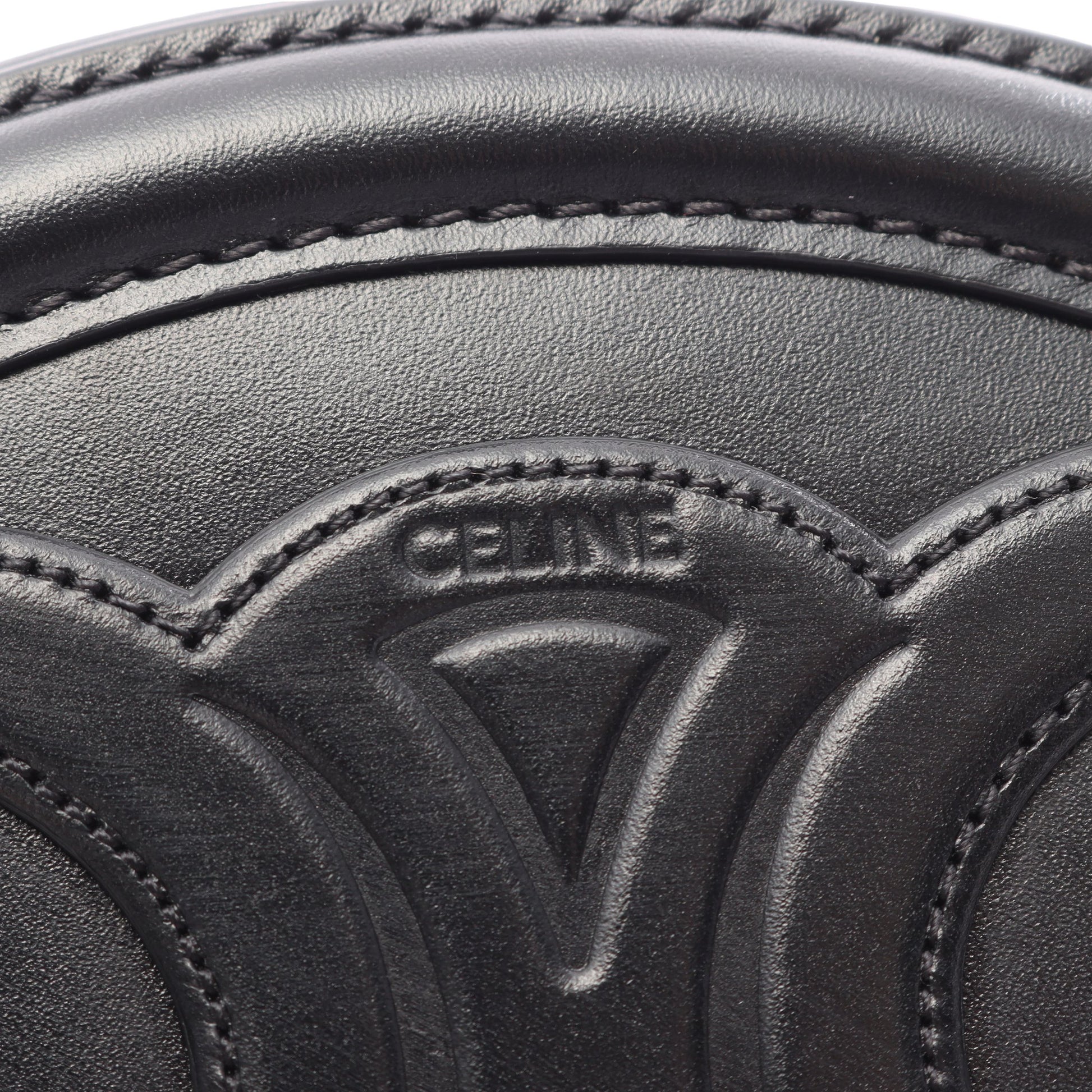 トリオンフ オバールパース キュイル ショルダーバッグ レザー ブラック セリーヌ バッグ CELINE