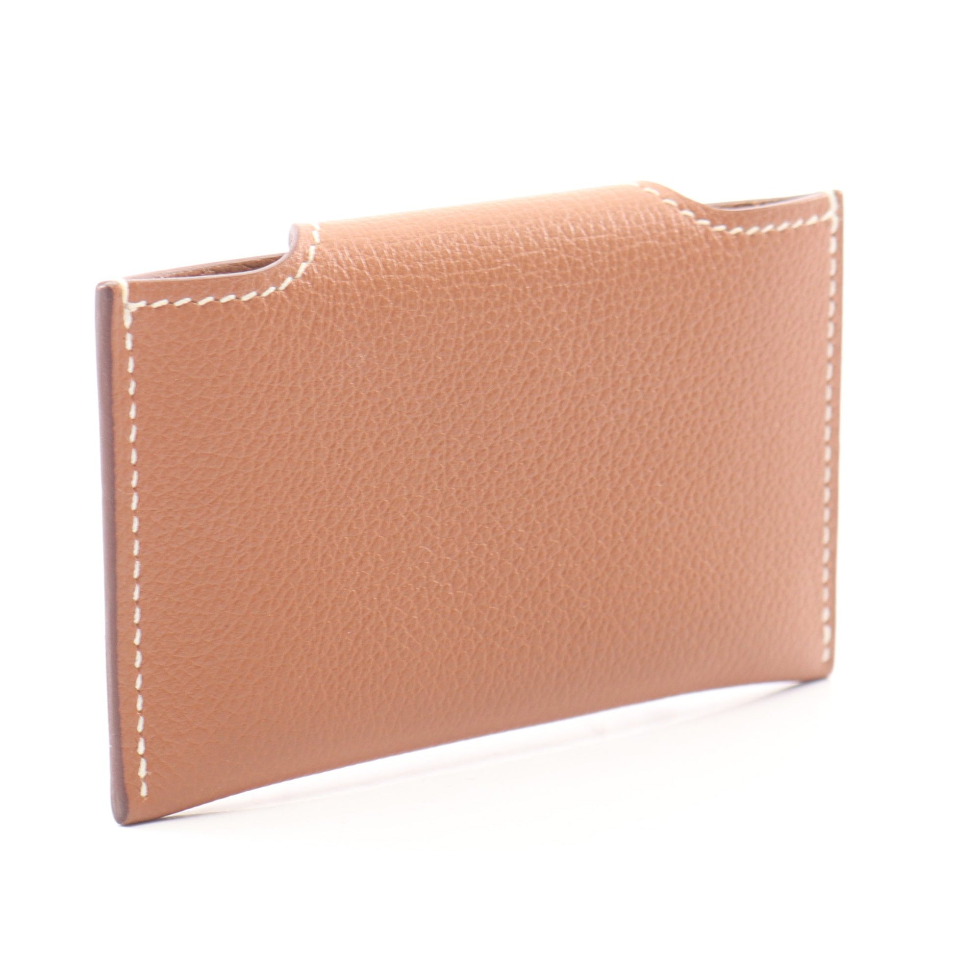イリアード ゴールド カードケース エバーカラー ブラウン シルバー金具 W刻印 エルメス 財布・小物 HERMES