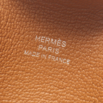 イリアード ゴールド カードケース エバーカラー ブラウン シルバー金具 W刻印 エルメス 財布・小物 HERMES