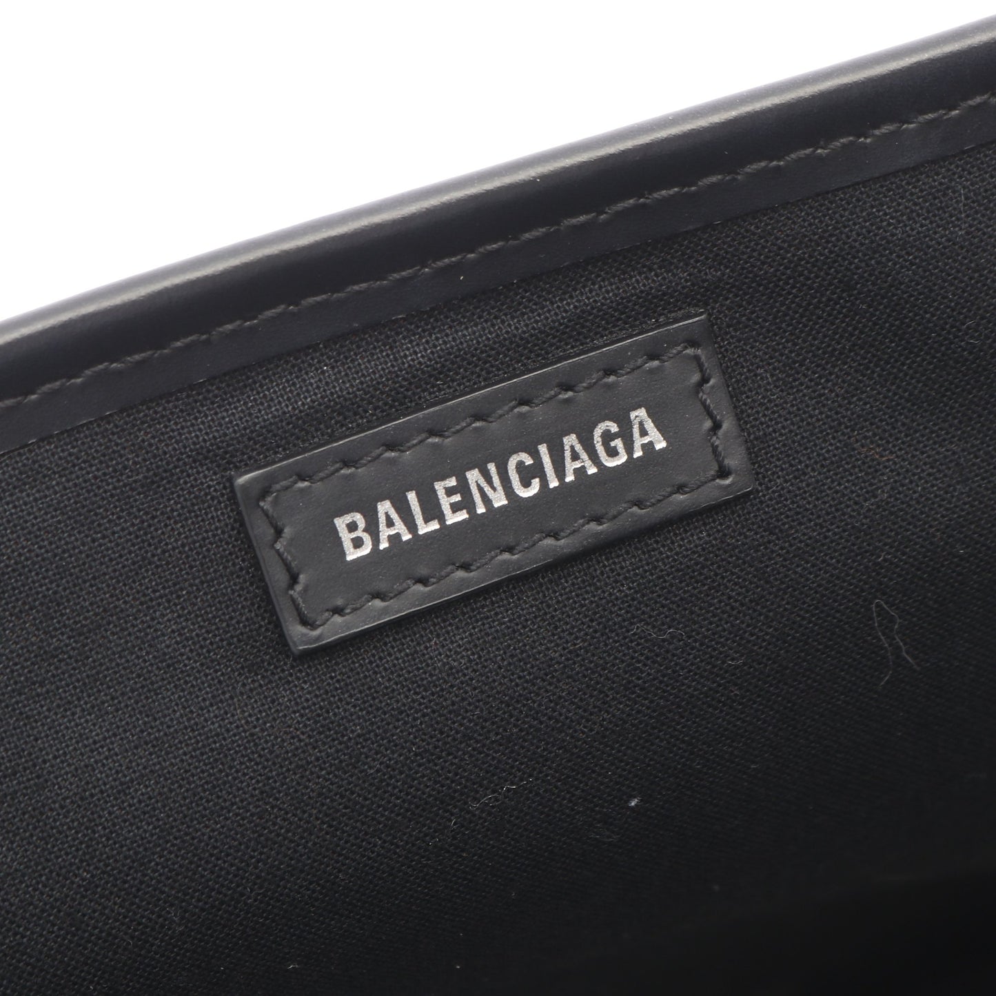 NAVY CABAS S ネイビーカバ ハンドバッグ トートバッグ キャンバス レザー アイボリー ブラック バレンシアガ バッグ BALENCIAGA
