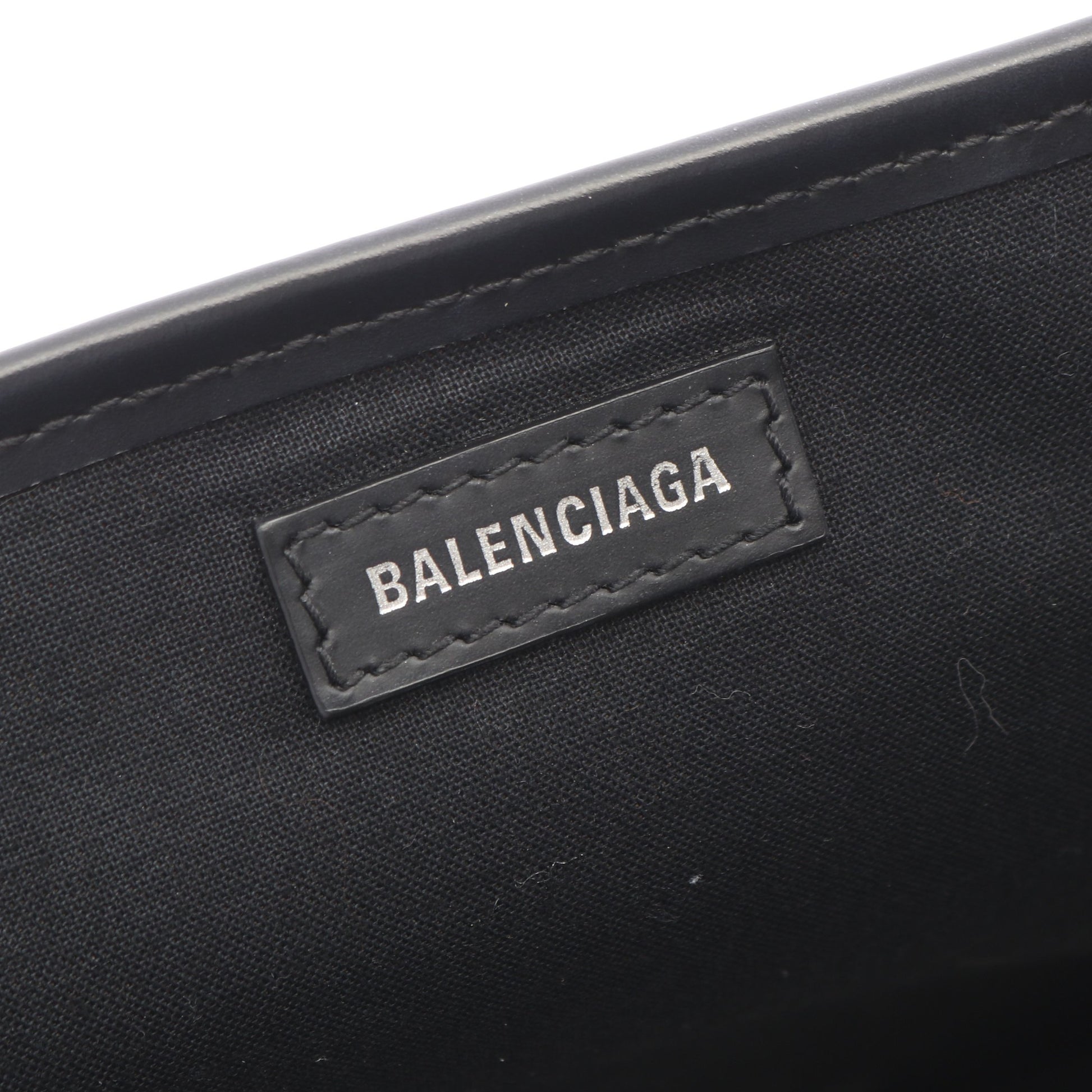 NAVY CABAS S ネイビーカバ ハンドバッグ トートバッグ キャンバス レザー アイボリー ブラック バレンシアガ バッグ BALENCIAGA