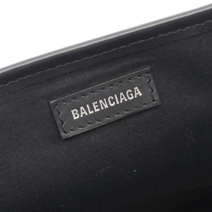 NAVY CABAS S ネイビーカバ ハンドバッグ トートバッグ キャンバス レザー アイボリー ブラック バレンシアガ バッグ BALENCIAGA