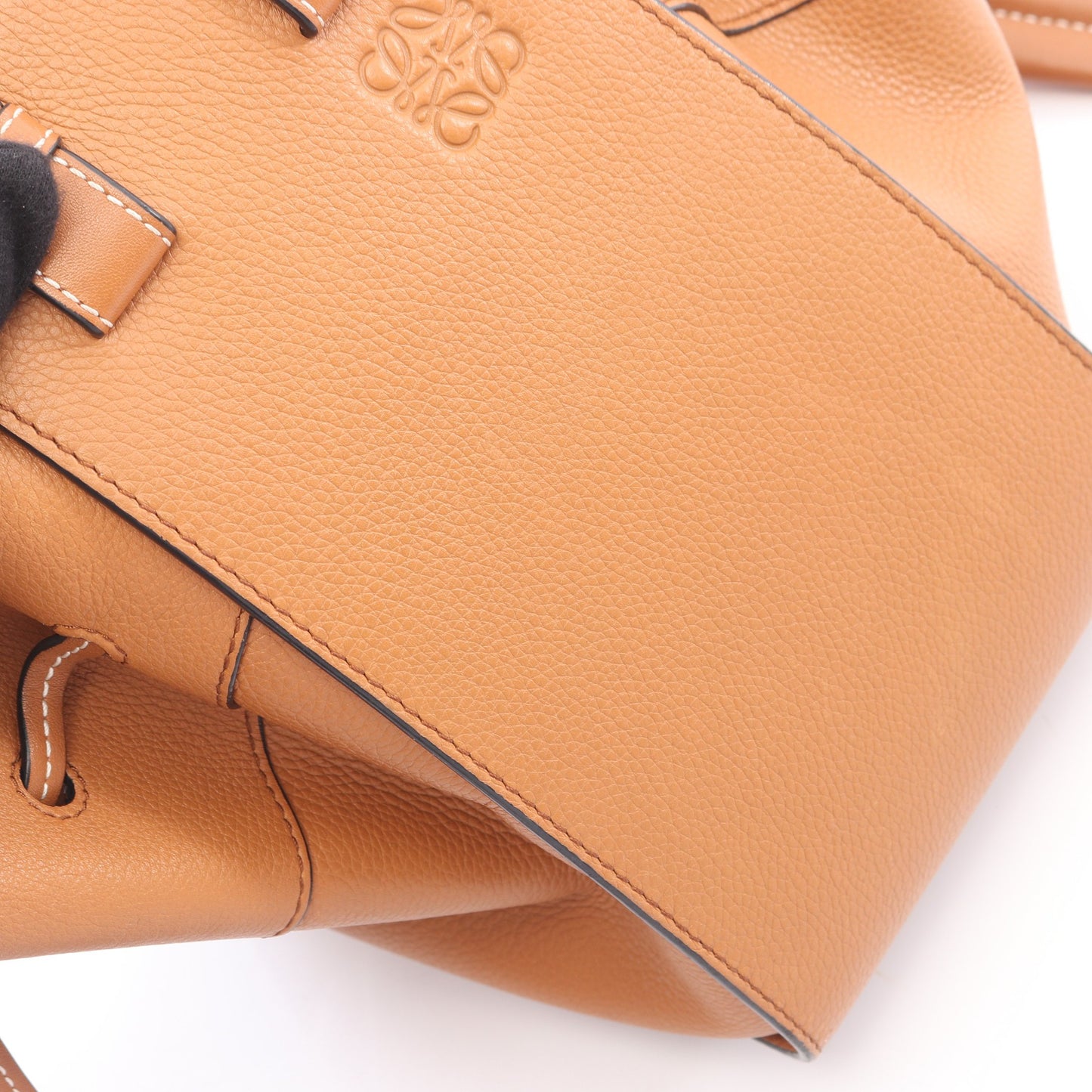 ハンモック ドローストリングバッグ スモール 2WAY ハンドバッグ レザー ライトブラウン ロエベ バッグ LOEWE