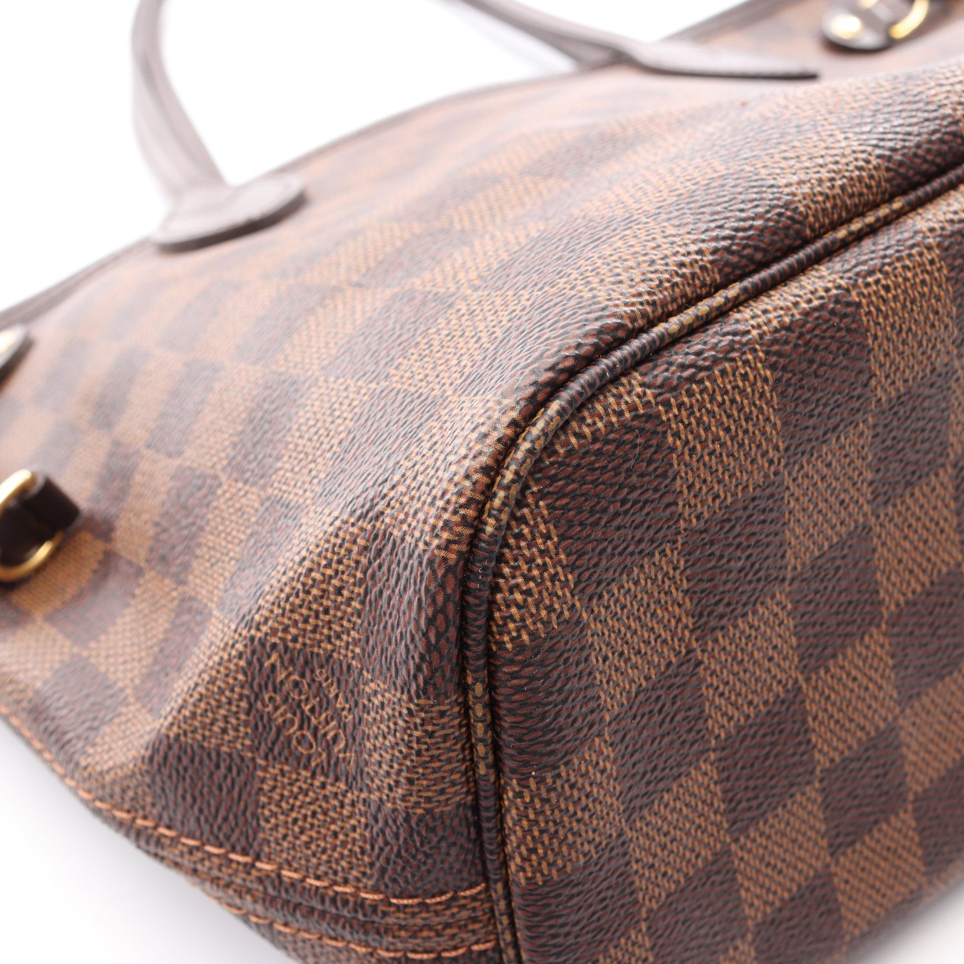 ネヴァーフルPM ダミエエベヌ ハンドバッグ トートバッグ PVC レザー ブラウン ルイヴィトン バッグ LOUIS VUITTON