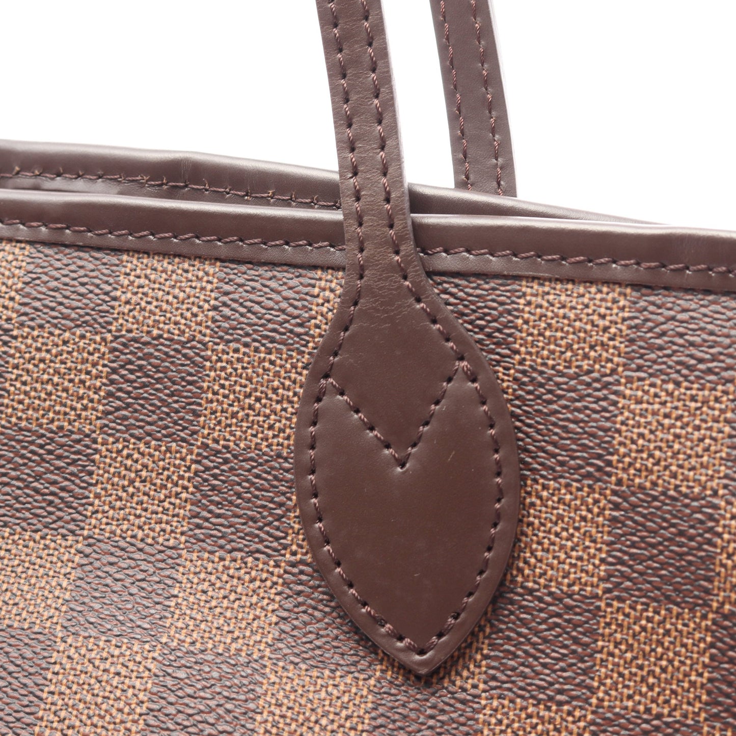 ネヴァーフルPM ダミエエベヌ ハンドバッグ トートバッグ PVC レザー ブラウン ルイヴィトン バッグ LOUIS VUITTON