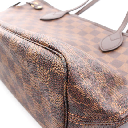 ネヴァーフルPM ダミエエベヌ ハンドバッグ トートバッグ PVC レザー ブラウン ルイヴィトン バッグ LOUIS VUITTON