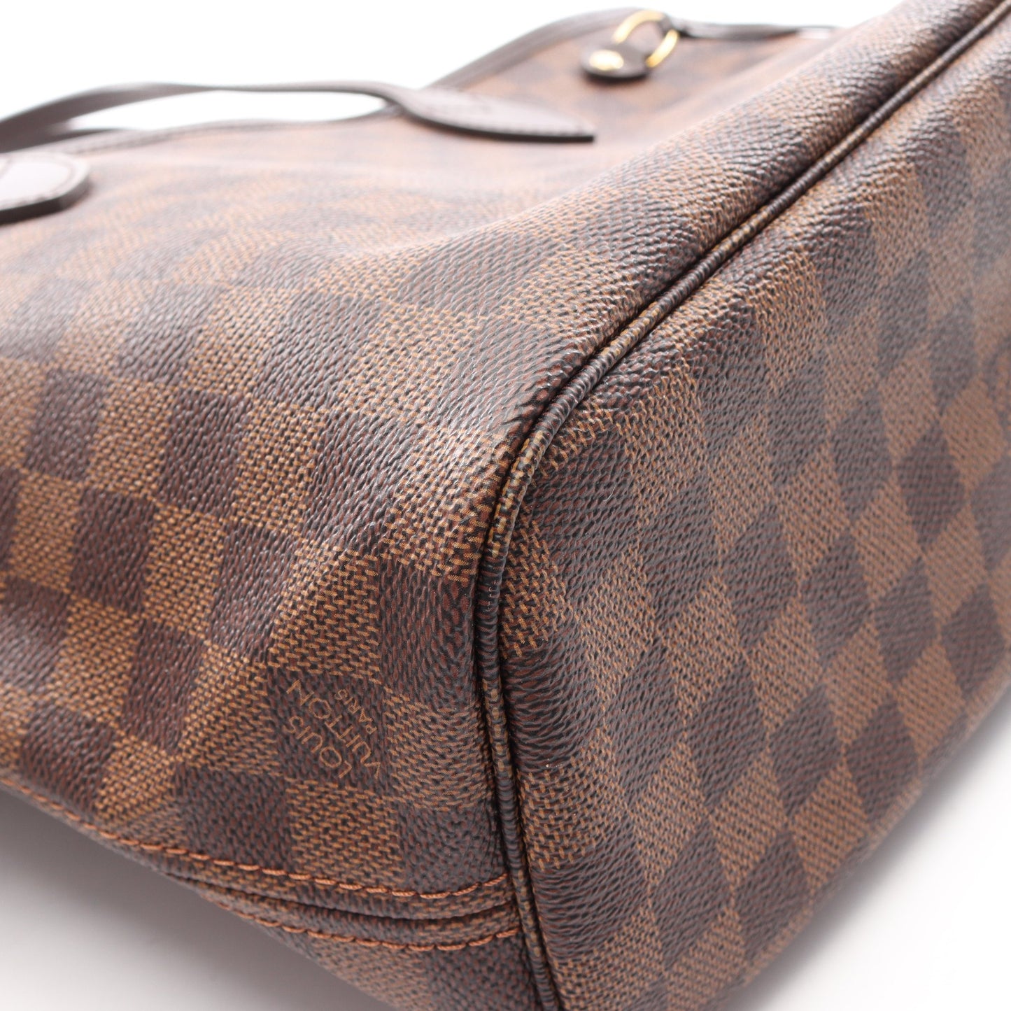 ネヴァーフルPM ダミエエベヌ ハンドバッグ トートバッグ PVC レザー ブラウン ルイヴィトン バッグ LOUIS VUITTON