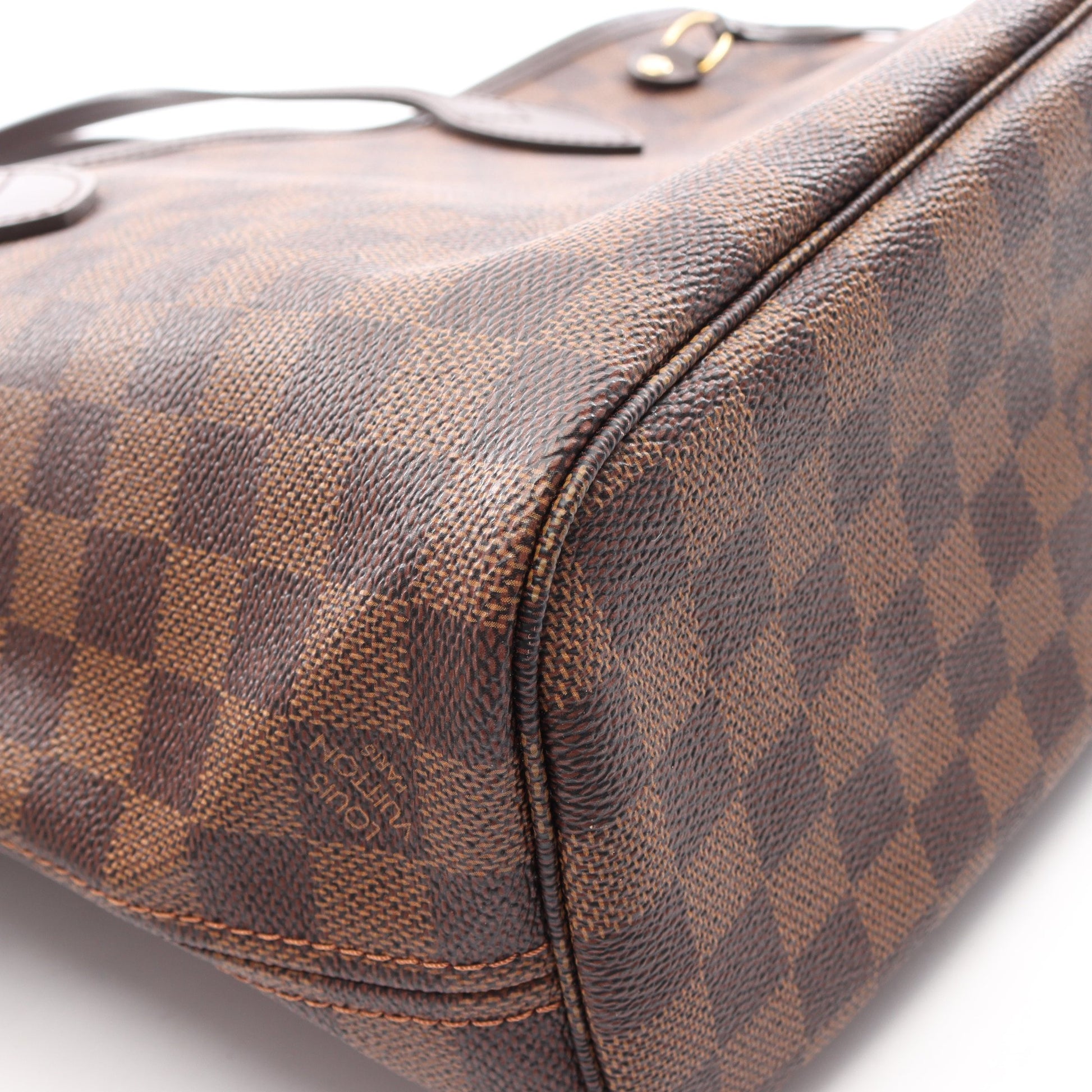 ネヴァーフルPM ダミエエベヌ ハンドバッグ トートバッグ PVC レザー ブラウン ルイヴィトン バッグ LOUIS VUITTON