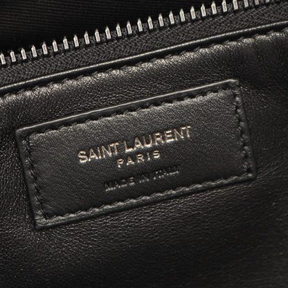 ワイド パファー ハンドバッグ トートバッグ レザー ブラック サンローランパリ バッグ SAINT LAURENT PARIS