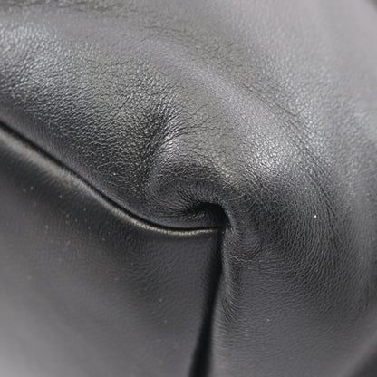 ワイド パファー ハンドバッグ トートバッグ レザー ブラック サンローランパリ バッグ SAINT LAURENT PARIS