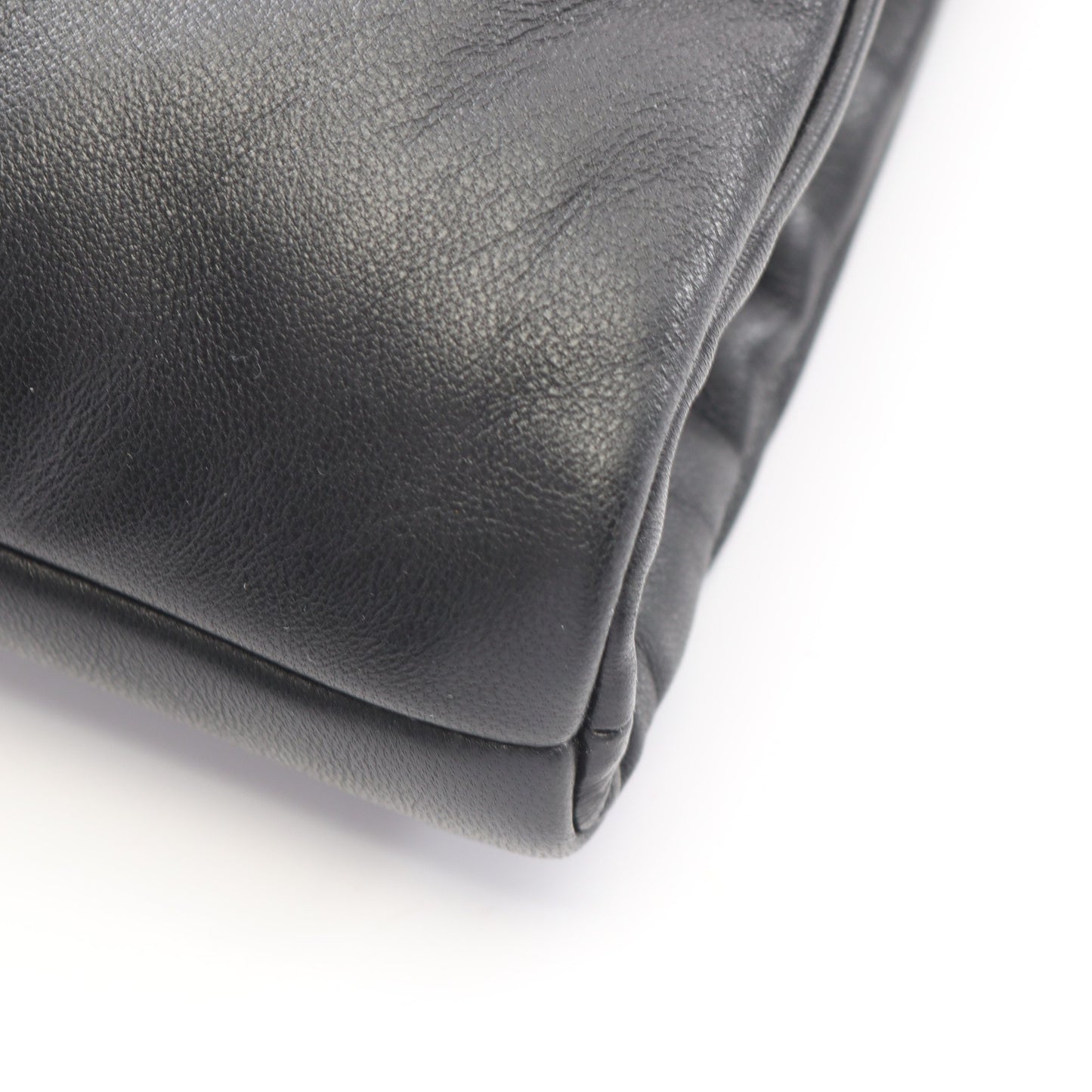 ワイド パファー ハンドバッグ トートバッグ レザー ブラック サンローランパリ バッグ SAINT LAURENT PARIS