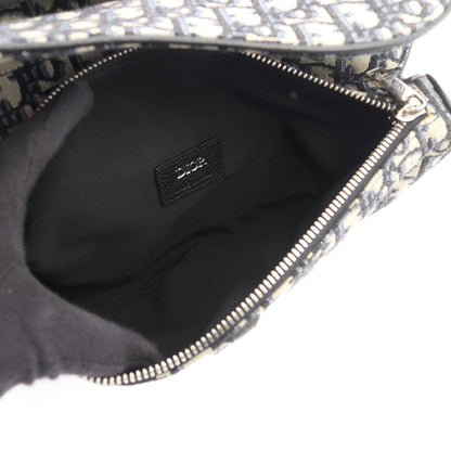SADDLE サドル オブリーク ジャガード ボディバッグ キャンバス レザー ネイビー ベージュ クリスチャンディオール バッグ Christian Dior