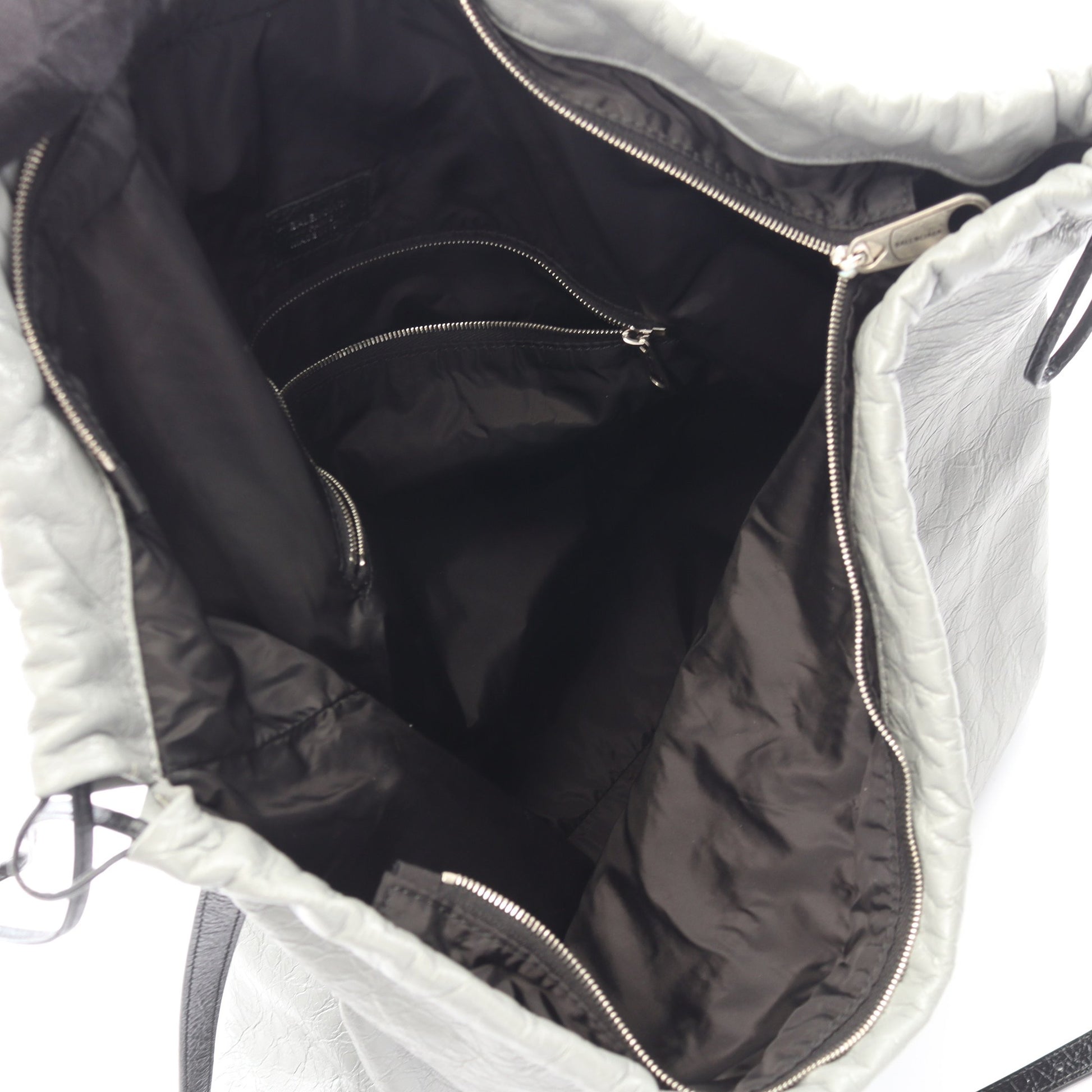 ショッパー ダストバッグ ショルダーバッグ レザー グレー バレンシアガ バッグ BALENCIAGA