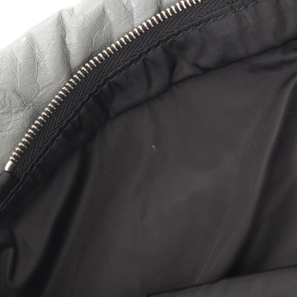 ショッパー ダストバッグ ショルダーバッグ レザー グレー バレンシアガ バッグ BALENCIAGA