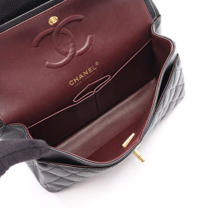 マトラッセ Wフラップ Wチェーンショルダーバッグ キャビアスキン ブラック ゴールド金具 シャネル バッグ CHANEL