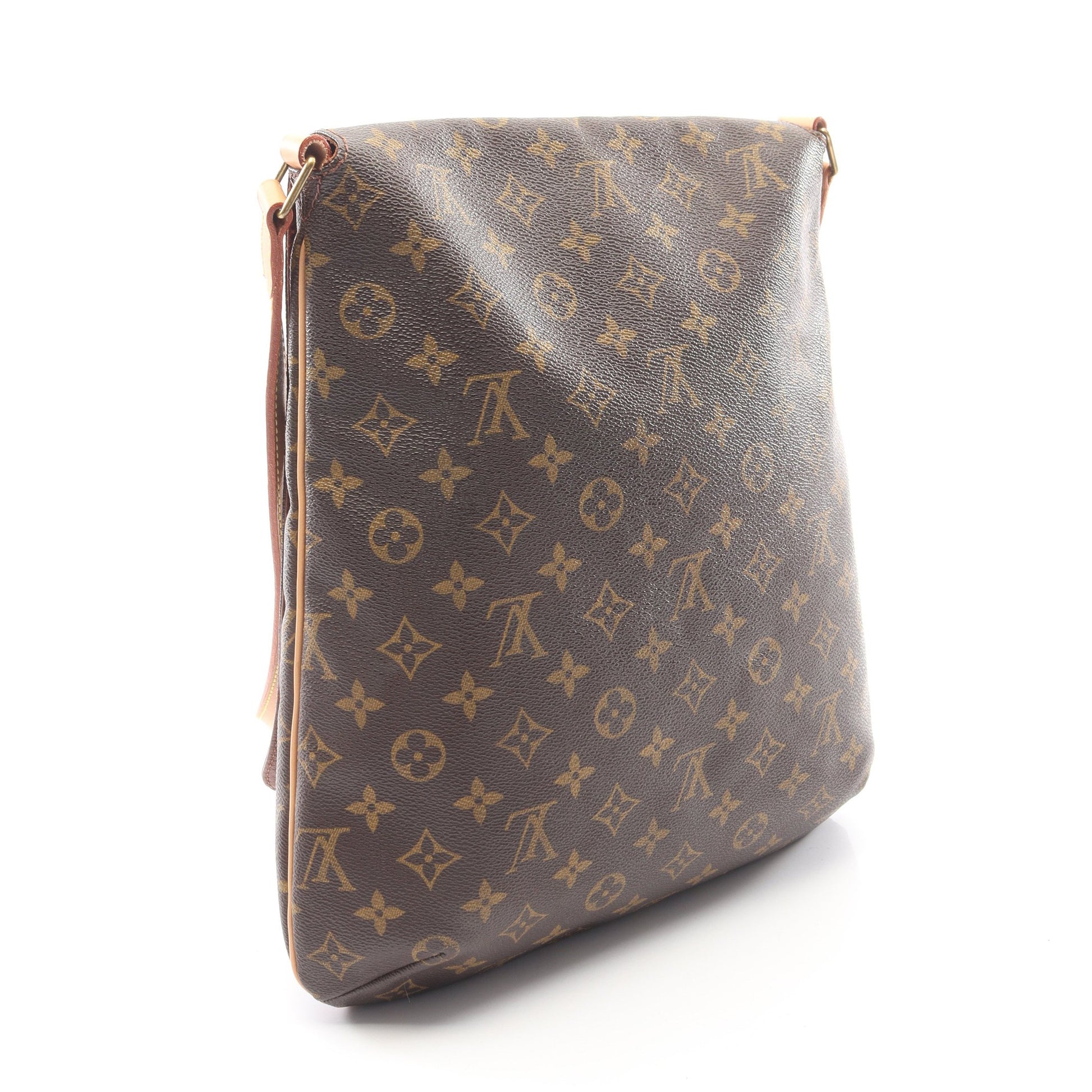ミュゼット モノグラム ショルダーバッグ PVC レザー ブラウン ルイヴィトン バッグ LOUIS VUITTON
