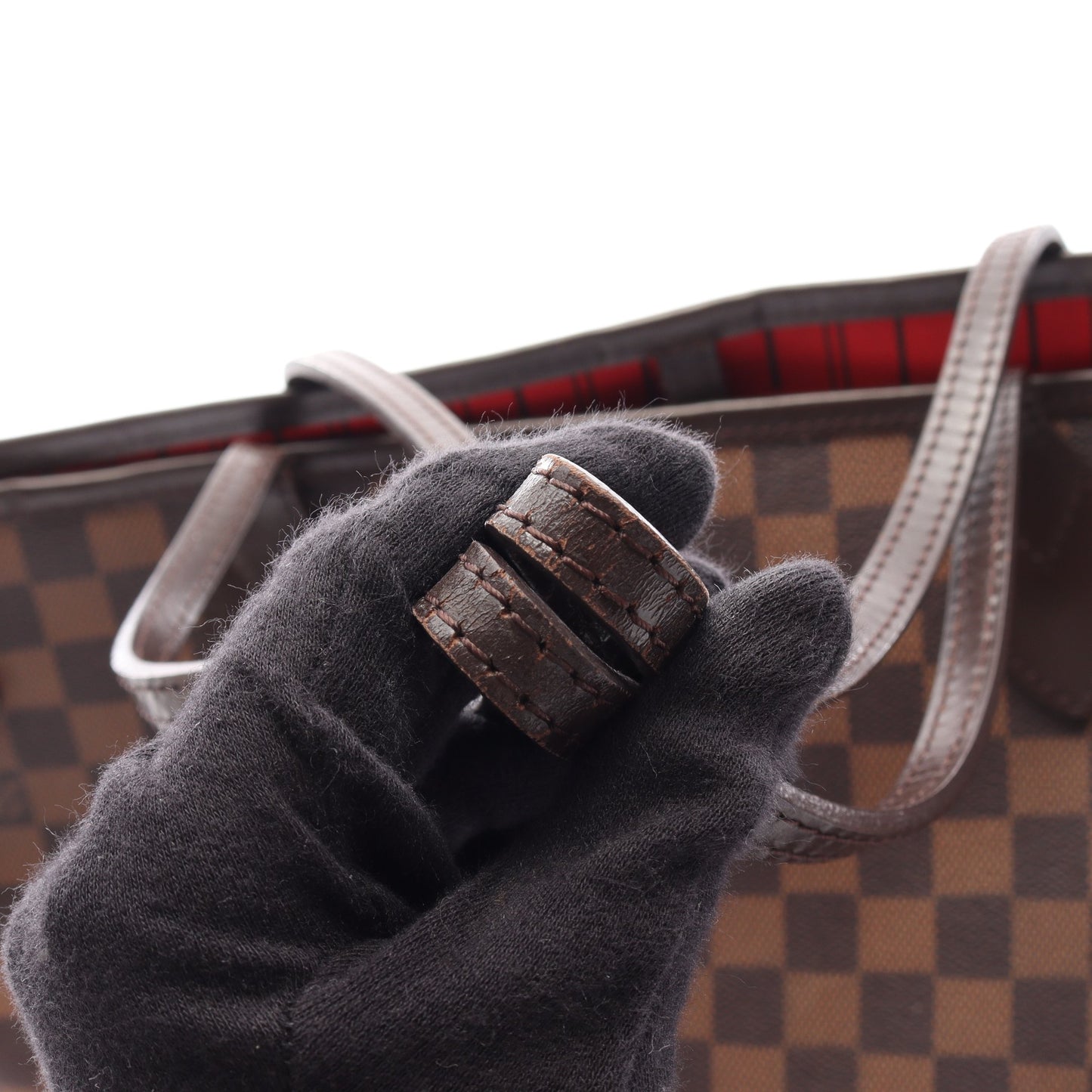 ネヴァーフルMM ダミエエベヌ ショルダーバッグ トートバッグ PVC レザー ブラウン ルイヴィトン バッグ LOUIS VUITTON