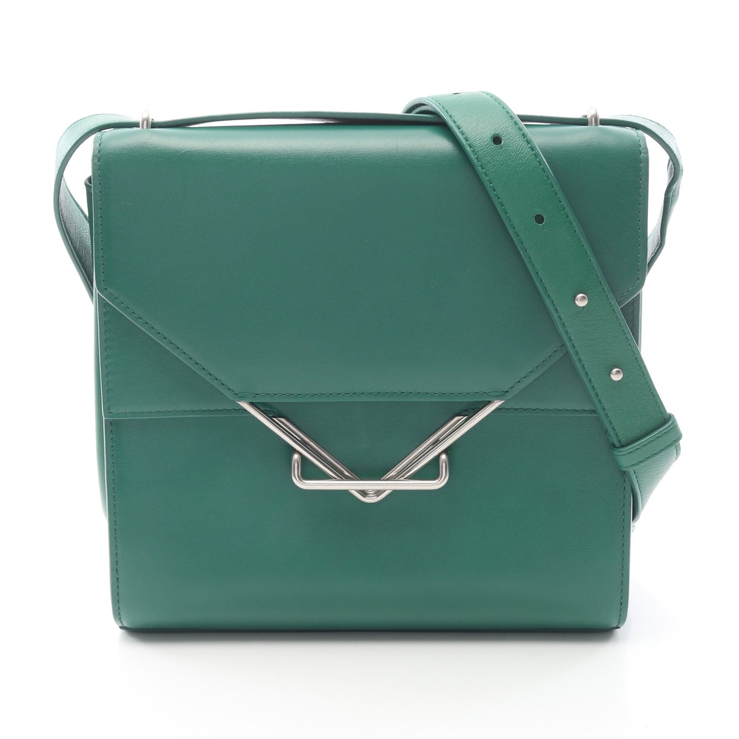 ザ クリップ ショルダーバッグ レザー グリーン ボッテガヴェネタ バッグ BOTTEGA VENETA