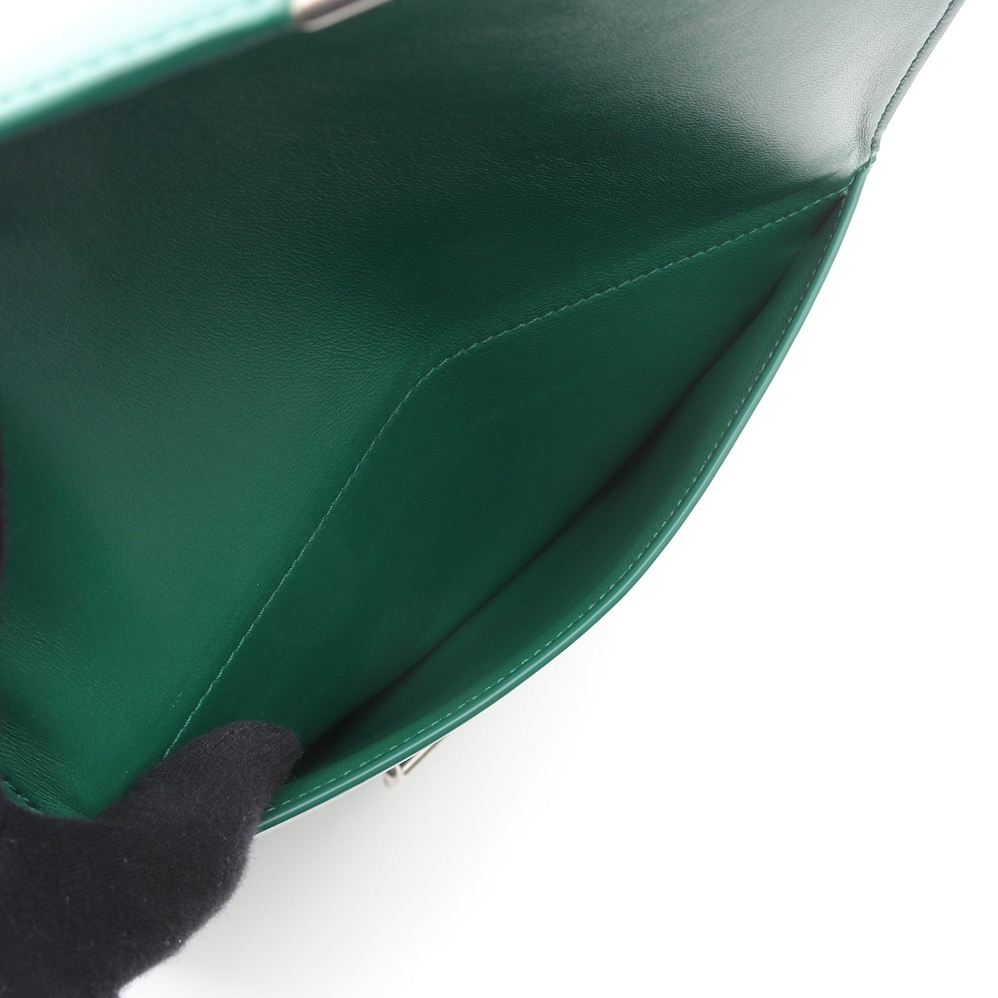 ザ クリップ ショルダーバッグ レザー グリーン ボッテガヴェネタ バッグ BOTTEGA VENETA