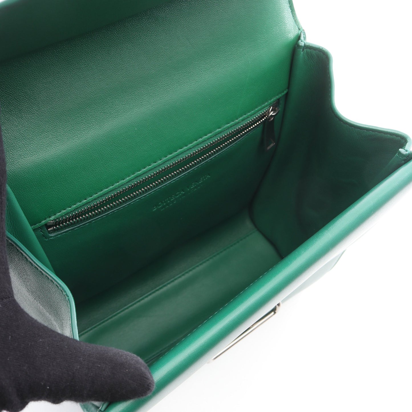 ザ クリップ ショルダーバッグ レザー グリーン ボッテガヴェネタ バッグ BOTTEGA VENETA