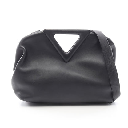 ポイント ミディアム 2WAY ショルダーバッグ レザー ブラック ボッテガヴェネタ バッグ BOTTEGA VENETA