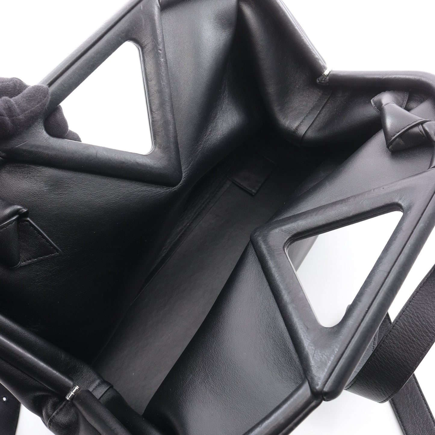 ポイント ミディアム 2WAY ショルダーバッグ レザー ブラック ボッテガヴェネタ バッグ BOTTEGA VENETA