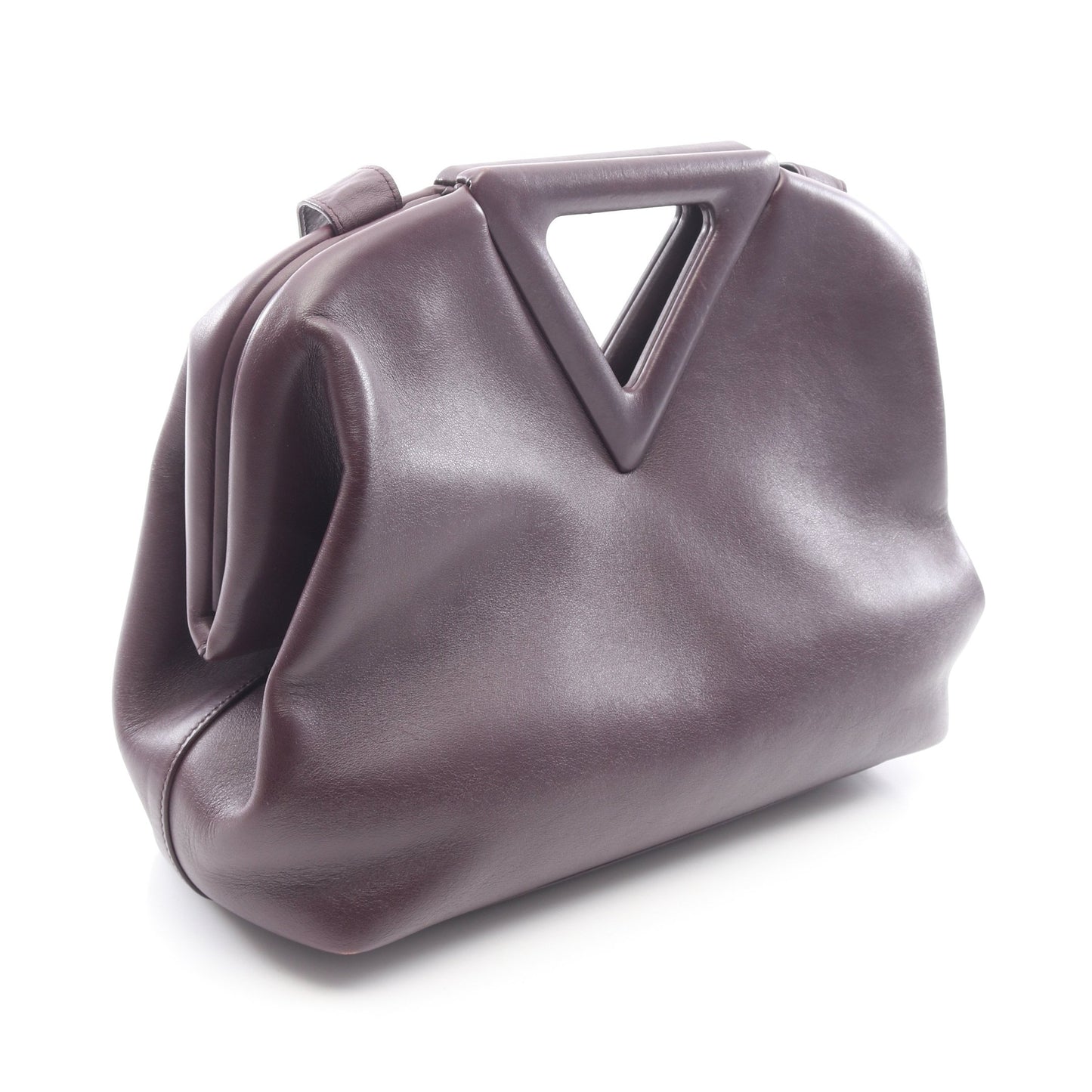 ポイント ミディアム 2WAY ショルダーバッグ レザー ダークパープル ボッテガヴェネタ バッグ BOTTEGA VENETA