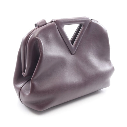 ポイント ミディアム 2WAY ショルダーバッグ レザー ダークパープル ボッテガヴェネタ バッグ BOTTEGA VENETA