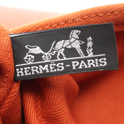 ヴァルパライソMM ポティロン ハンドバッグ トワルシェブロン レザー オレンジ シルバー金具 エルメス バッグ HERMES