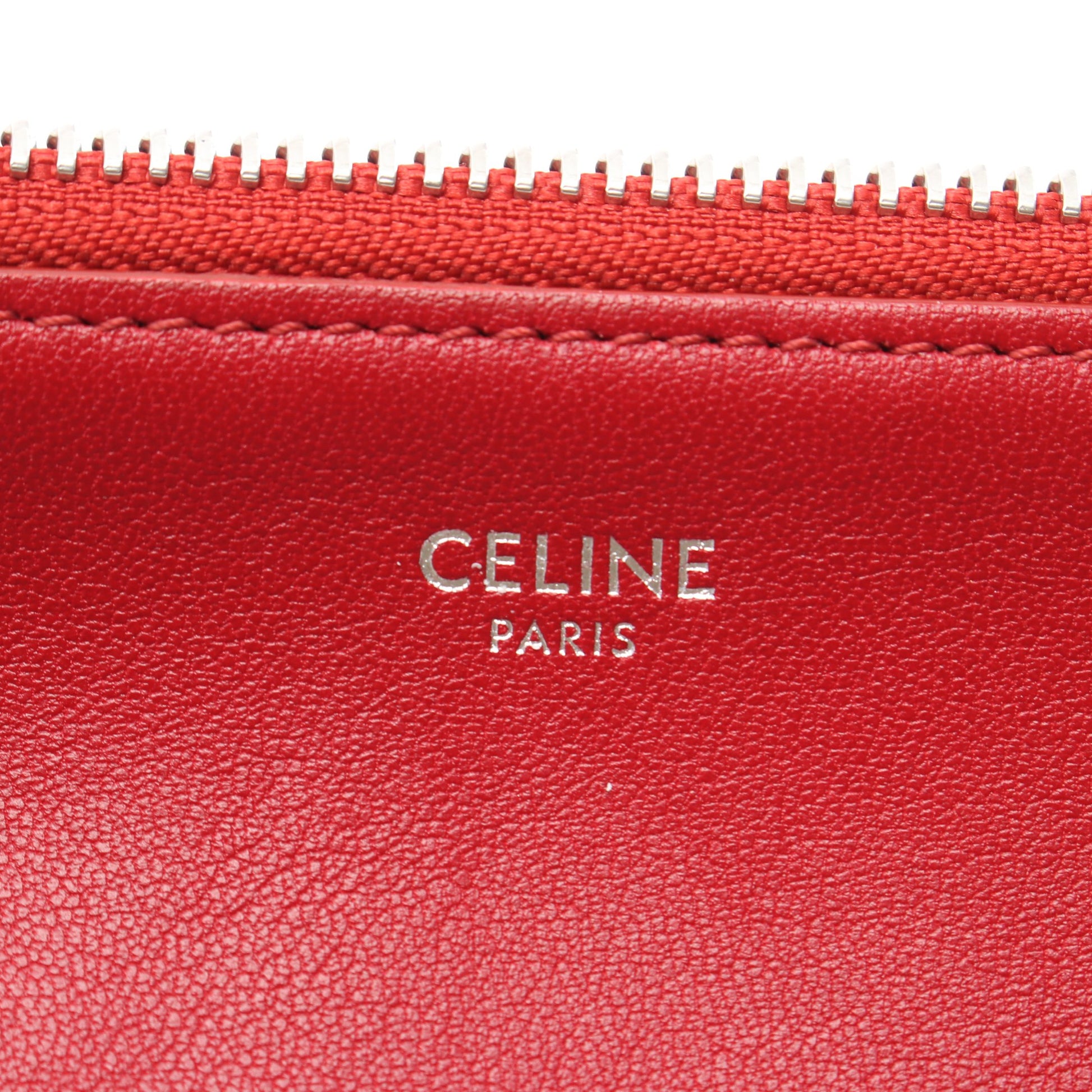 TRIO SMALL トリオ スモール ショルダーバッグ レザー レッド セリーヌ バッグ CELINE