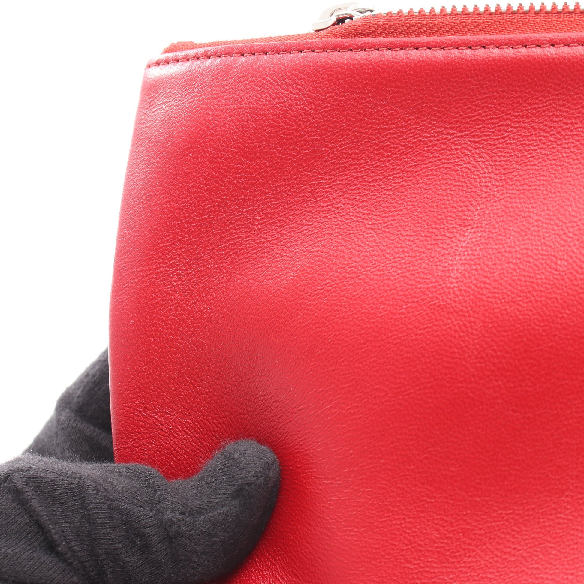 TRIO SMALL トリオ スモール ショルダーバッグ レザー レッド セリーヌ バッグ CELINE