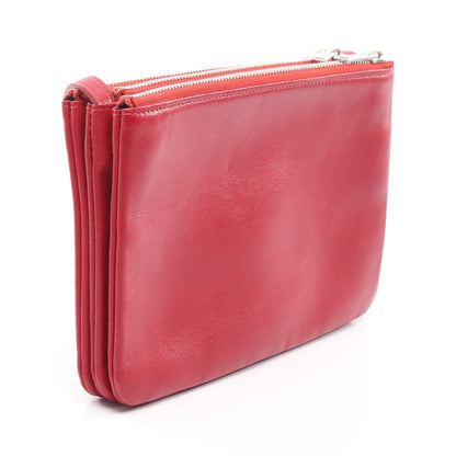TRIO SMALL トリオ スモール ショルダーバッグ レザー レッド セリーヌ バッグ CELINE