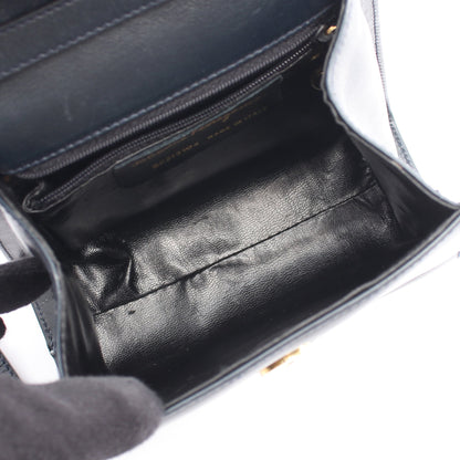 ヴァラリボン 2WAY ハンドバッグ レザー ダークネイビー サルヴァトーレフェラガモ バッグ Salvatore Ferragamo