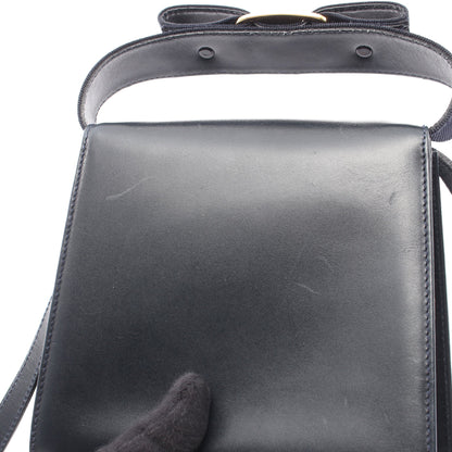 ヴァラリボン 2WAY ハンドバッグ レザー ダークネイビー サルヴァトーレフェラガモ バッグ Salvatore Ferragamo