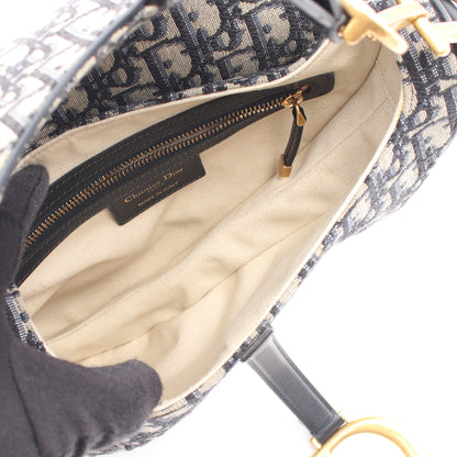 SADDLE サドル オブリーク 2WAY ハンドバッグ キャンバス レザー ライトベージュ ネイビー ブラック クリスチャンディオール バッグ Christian Dior