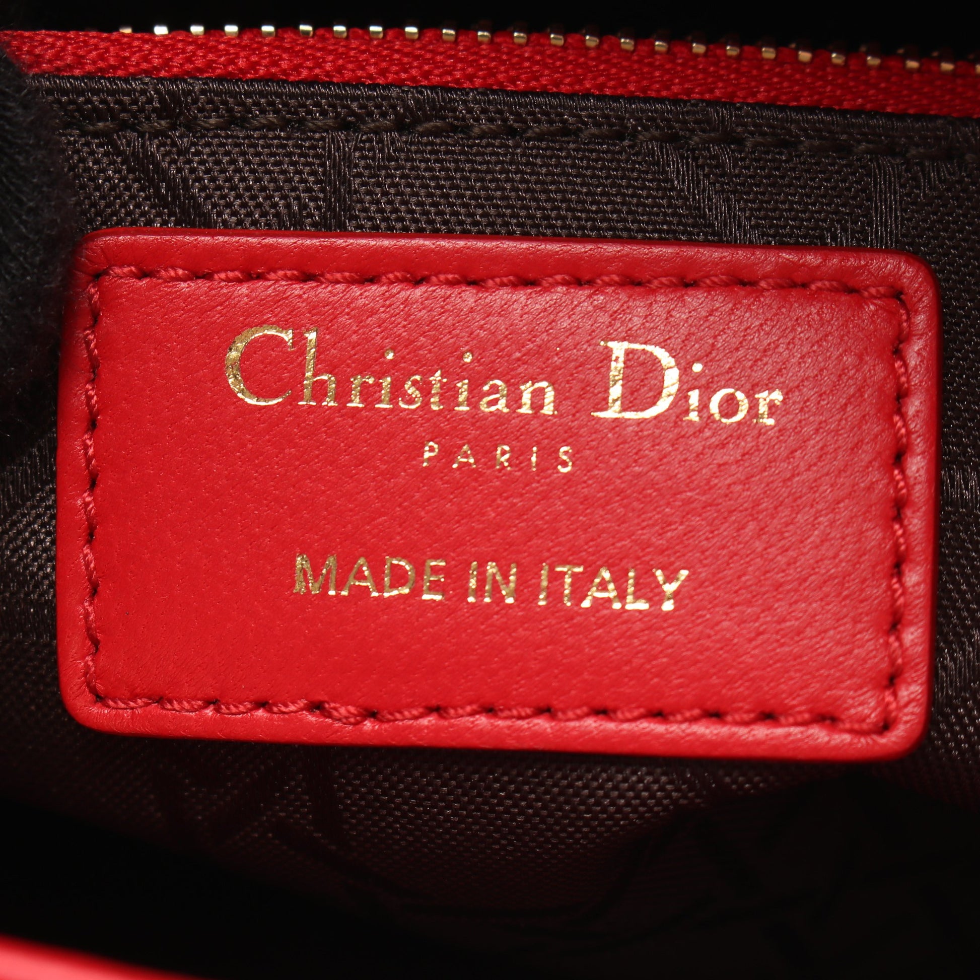 LADY DIOR MY ABCDIOR レディディオール スモール カナージュ 2WAY ハンドバッグ レザー レッド クリスチャンディオール バッグ Christian Dior