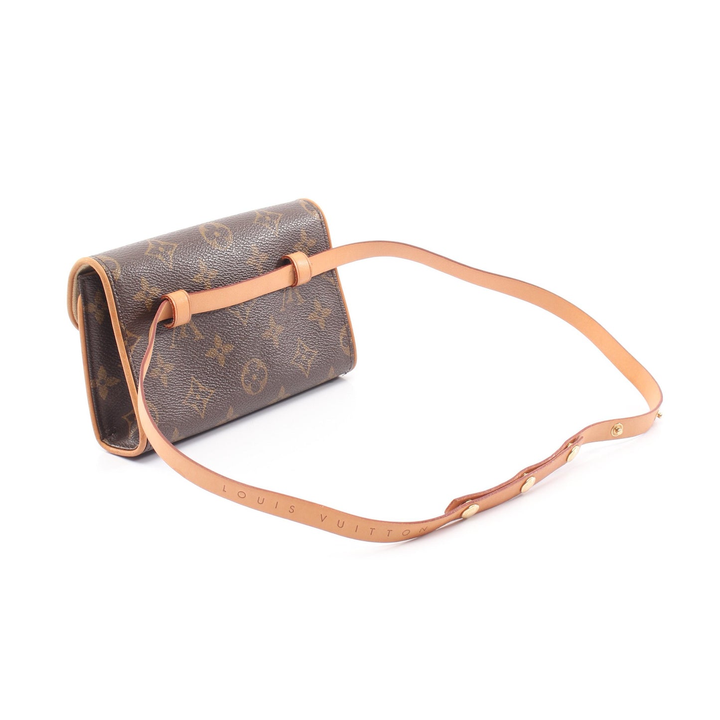 ポシェットフロランティーヌ モノグラム ボディバッグ ウエストバッグ PVC レザー ブラウン ルイヴィトン バッグ LOUIS VUITTON
