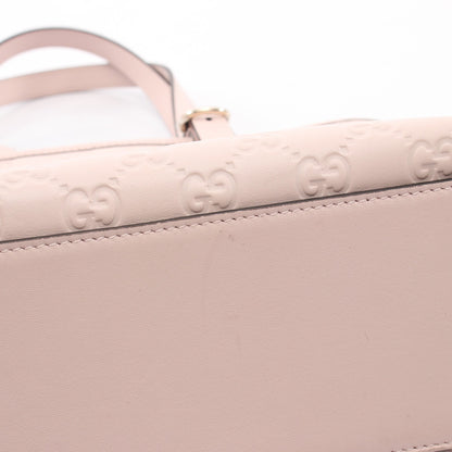GGエンブレム グッチシマ ハンドバッグ トートバッグ レザー ライトピンク グッチ バッグ GUCCI