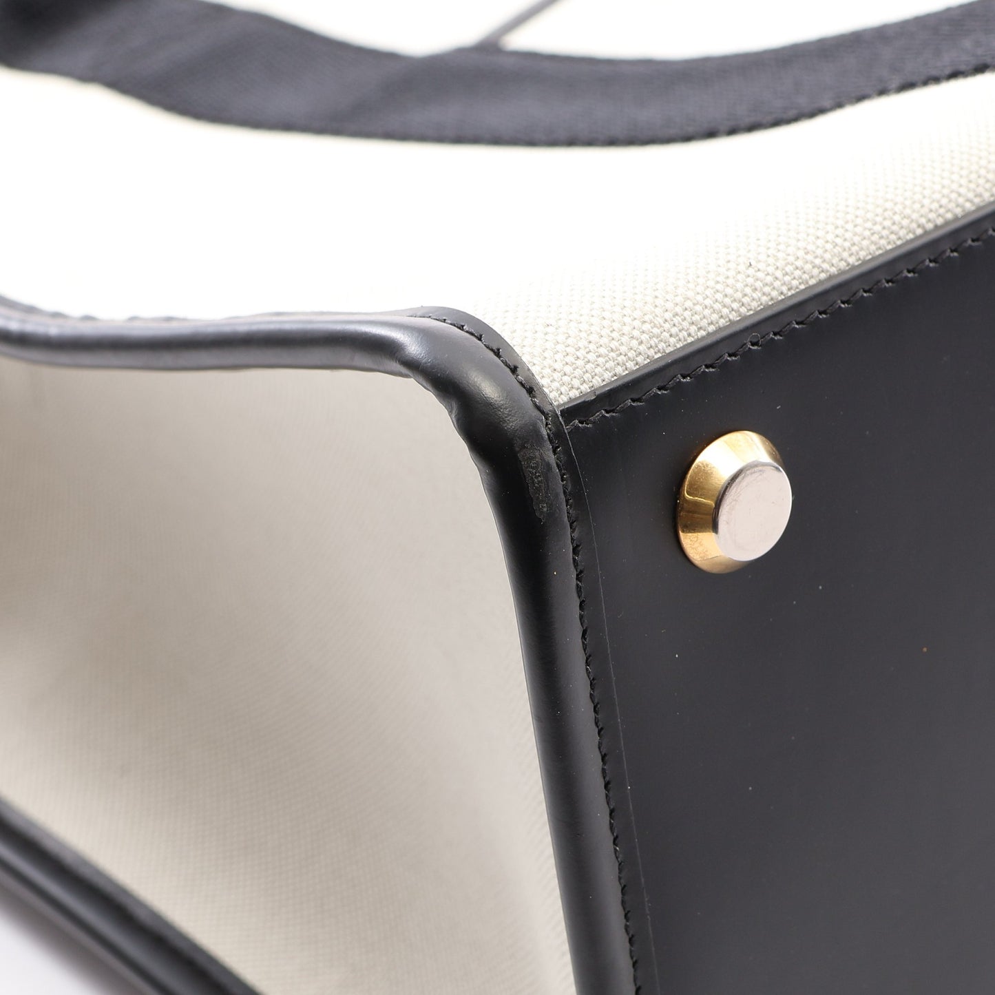 HARDWARE TOTE ハードウェア 2WAY ハンドバッグ トートバッグ キャンバス レザー オフホワイト ブラック バレンシアガ