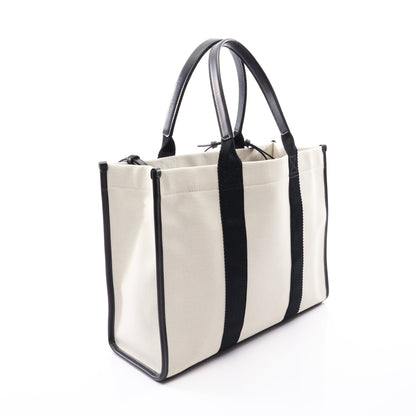 HARDWARE TOTE ハードウェア 2WAY ハンドバッグ トートバッグ キャンバス レザー オフホワイト ブラック バレンシアガ