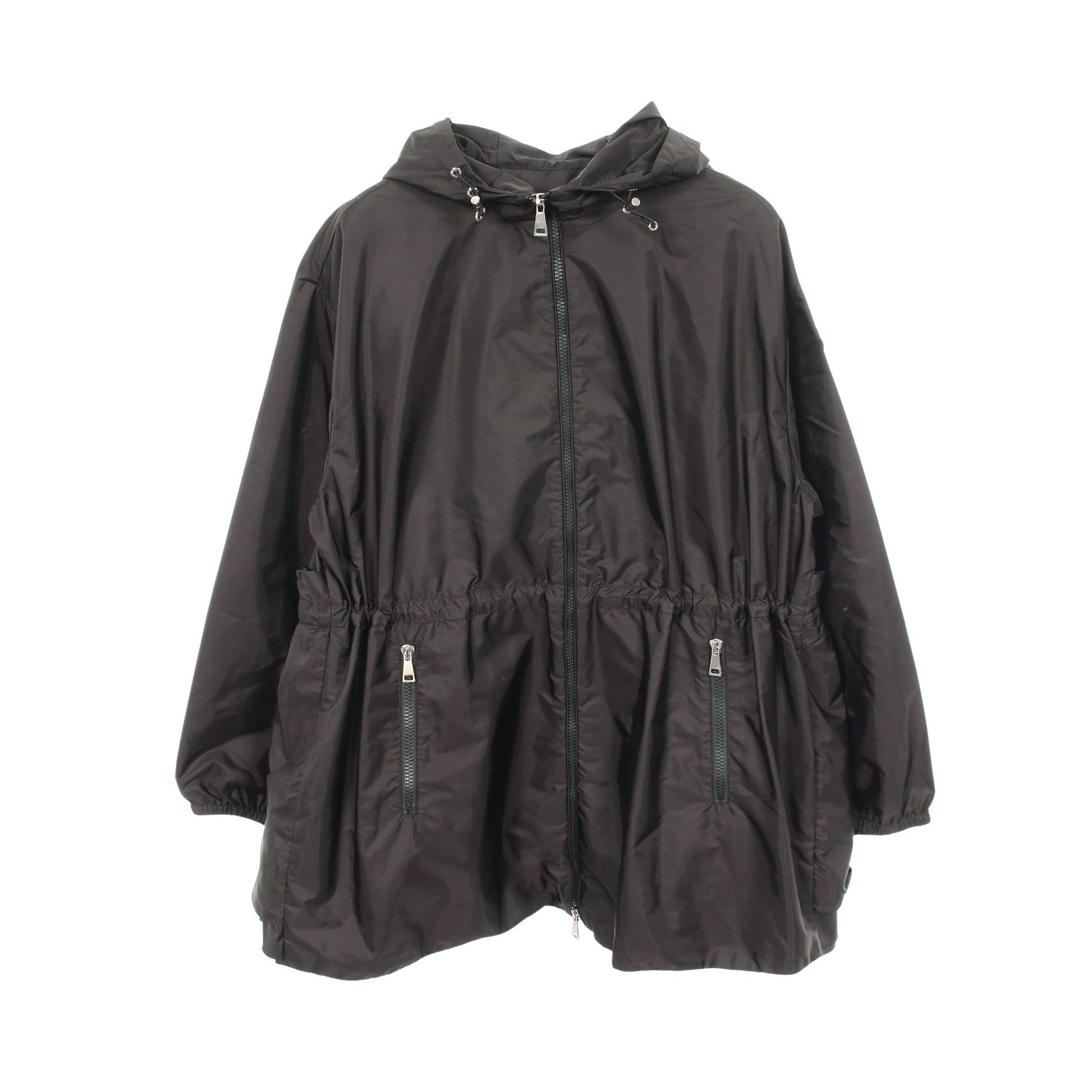 WETE フード付き フレア ナイロンジャケット ナイロン ブラック モンクレール アウター MONCLER