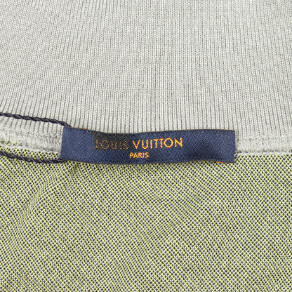 アームロゴ ハーフジップ スウェットシャツ コットン ナイロン グレー イエロー ルイヴィトン トップス LOUIS VUITTON